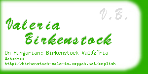 valeria birkenstock business card
